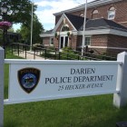 Darien Police Headquarters and Sign