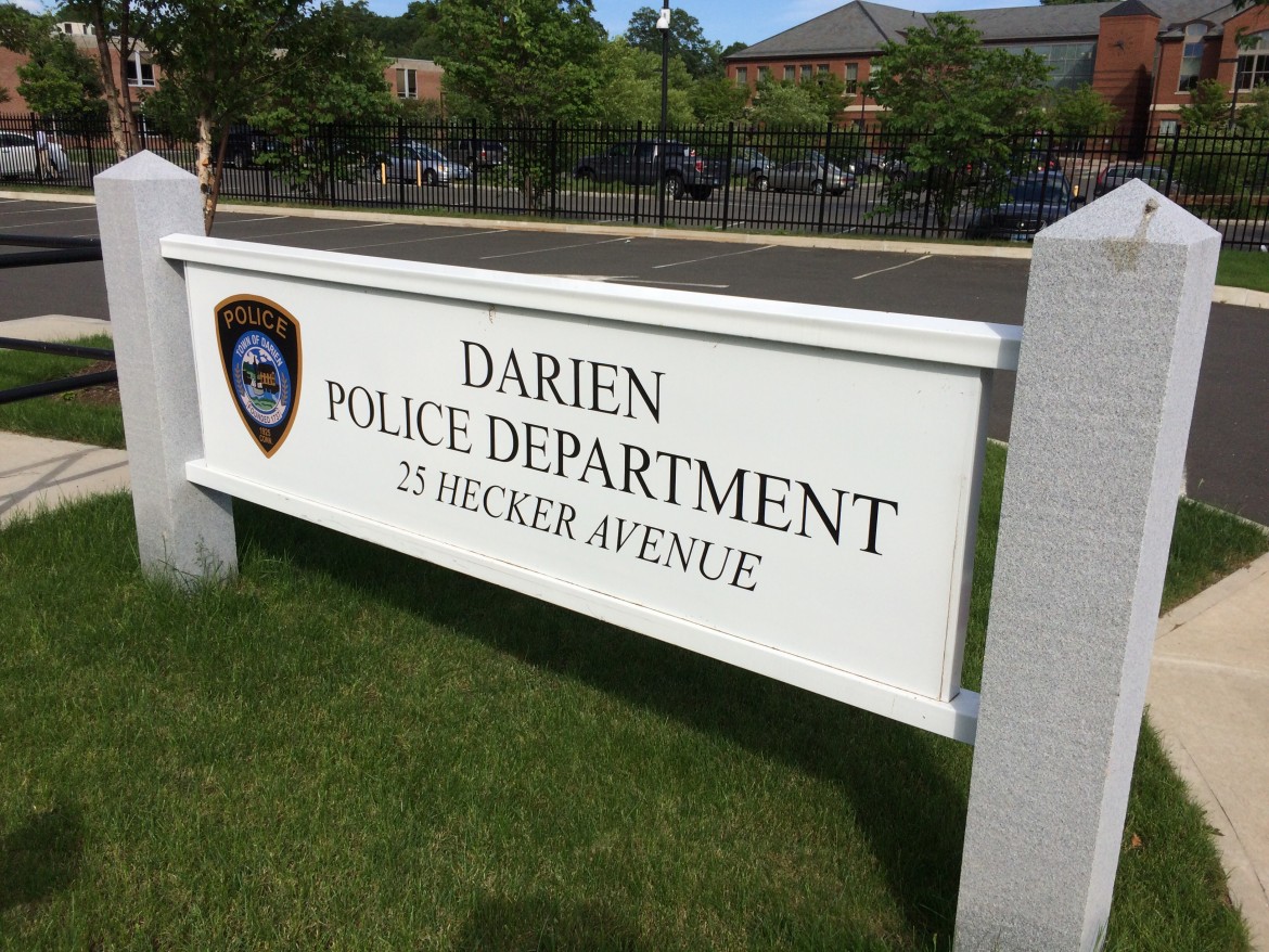 Darien Police Sign