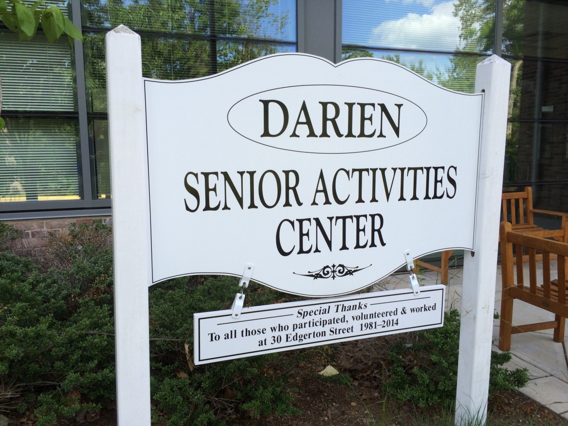 Darien Senior Activities Center sign