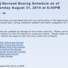 Revised Bus Schedule Post