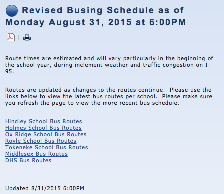 Revised Bus Schedule Post