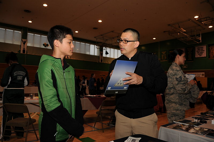 college fair at Misawa Air Base