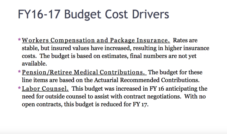 some cost drivers 3-4-16