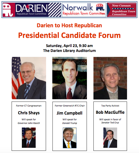 Poster GOP Presidential Candidate Forum 4-23-16