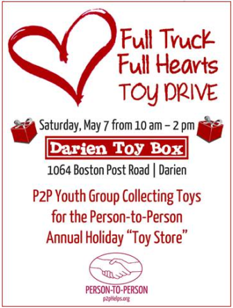 P2P Person-to-Person Darien Toy Box event 5-2-16