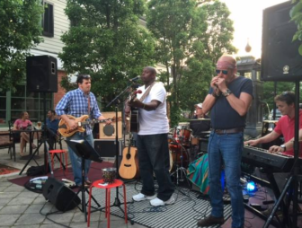 Last Thursday, the David Henry Project kicked off the music series. The band plays a mix of rock, reggae, country, soul and pop. It's returning June 30, July 28 and Aug. 25. (Pictures from the Melting Pot Darien on Facebook)