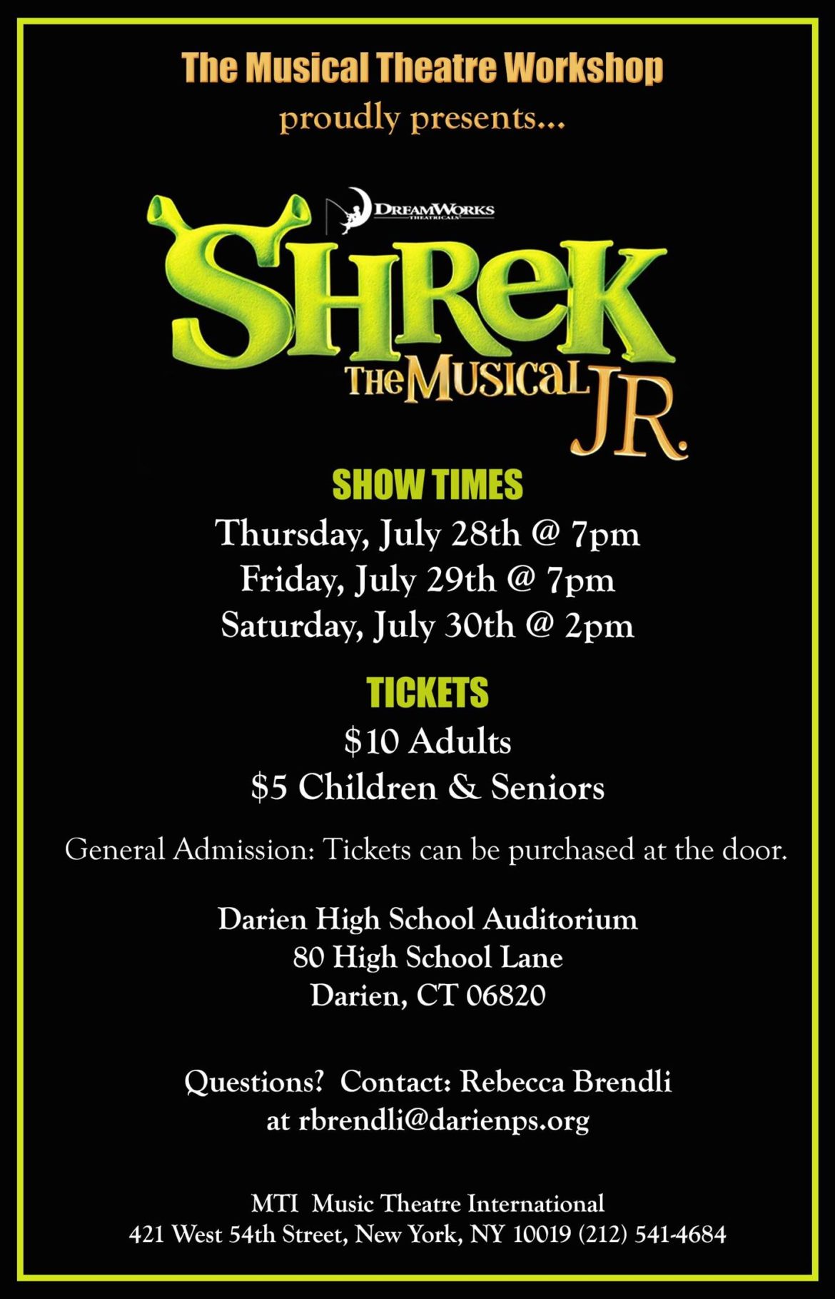 Shrek Jr Musical 7-29-16