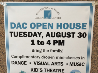 Darien Arts Center Open House poster 8-23-16