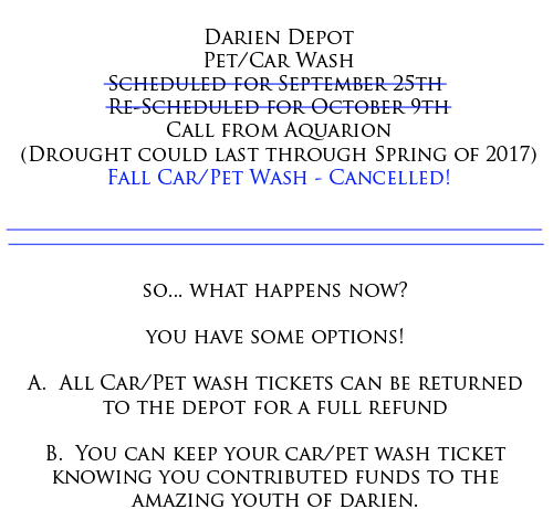 Pet Wash Car Wash announcement 9-28-16