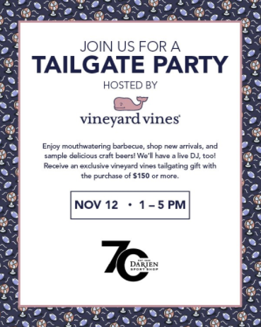 Darien Sport Shop Vinyard Vines Tailgate 911-11-16