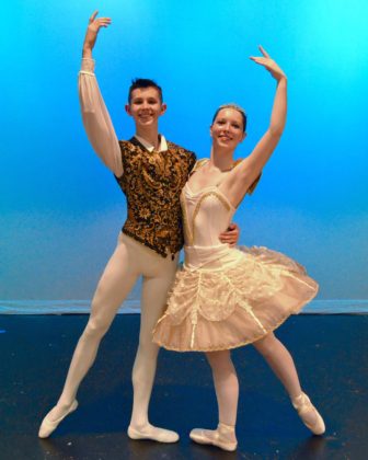 Troy Kelley and Hannah Ferguson at a rehearsal for this year’s performance of "Scenes from the Nutcracker."
