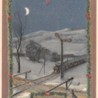 Christmas postcard train winter 912-20-16