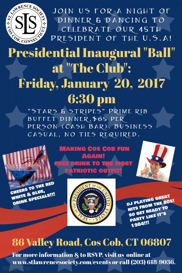 St. Lawrence Society Trump Inauguration promo image 01-19-17