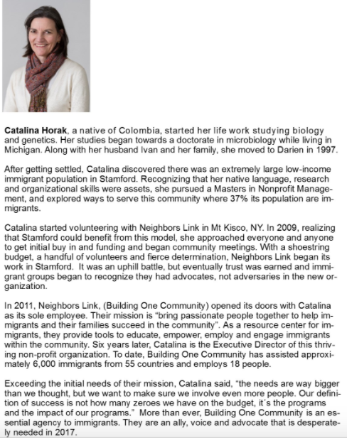 Catalina Horak Women of Distinction 04-05-17