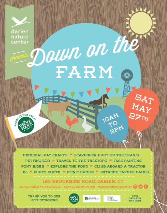 Darien Nature Center Down on the Farm poster 2017