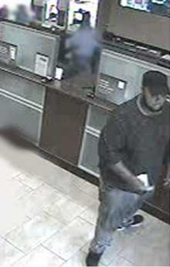 Surveillance photo bank robbery Chase