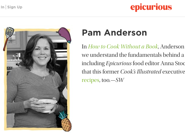 Pam Anderson Epicurious Greatest Chefs 06-15-17