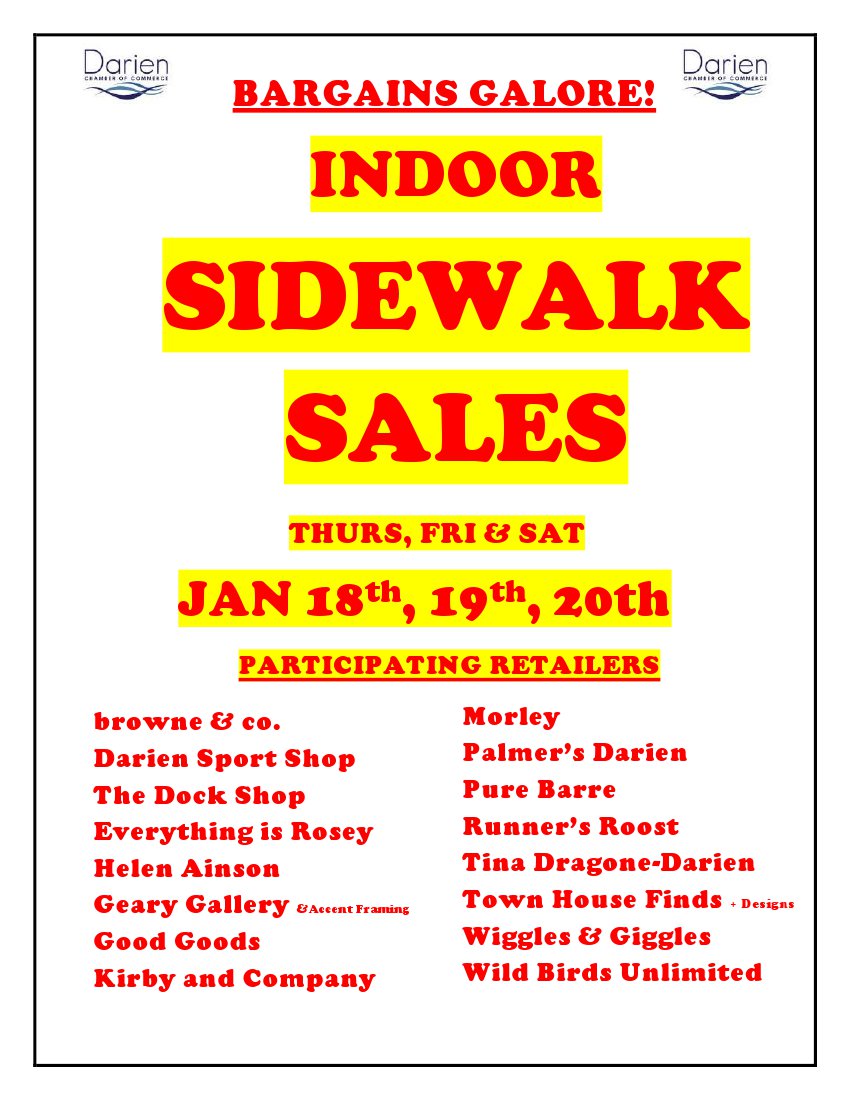 Chamber of Commerce Indoor Sidewalk Sales 18-01-12
