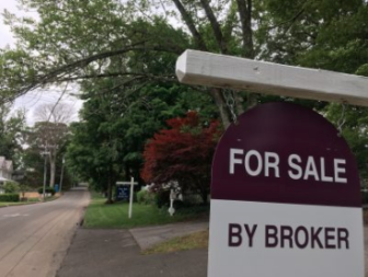 For Sale by Broker sign real estate New Canaan