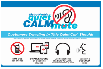 Quiet Calmmute signage