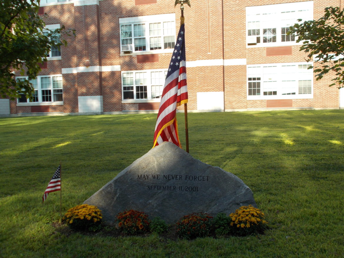 Darien 9-11 Memorial behind Middlesex school