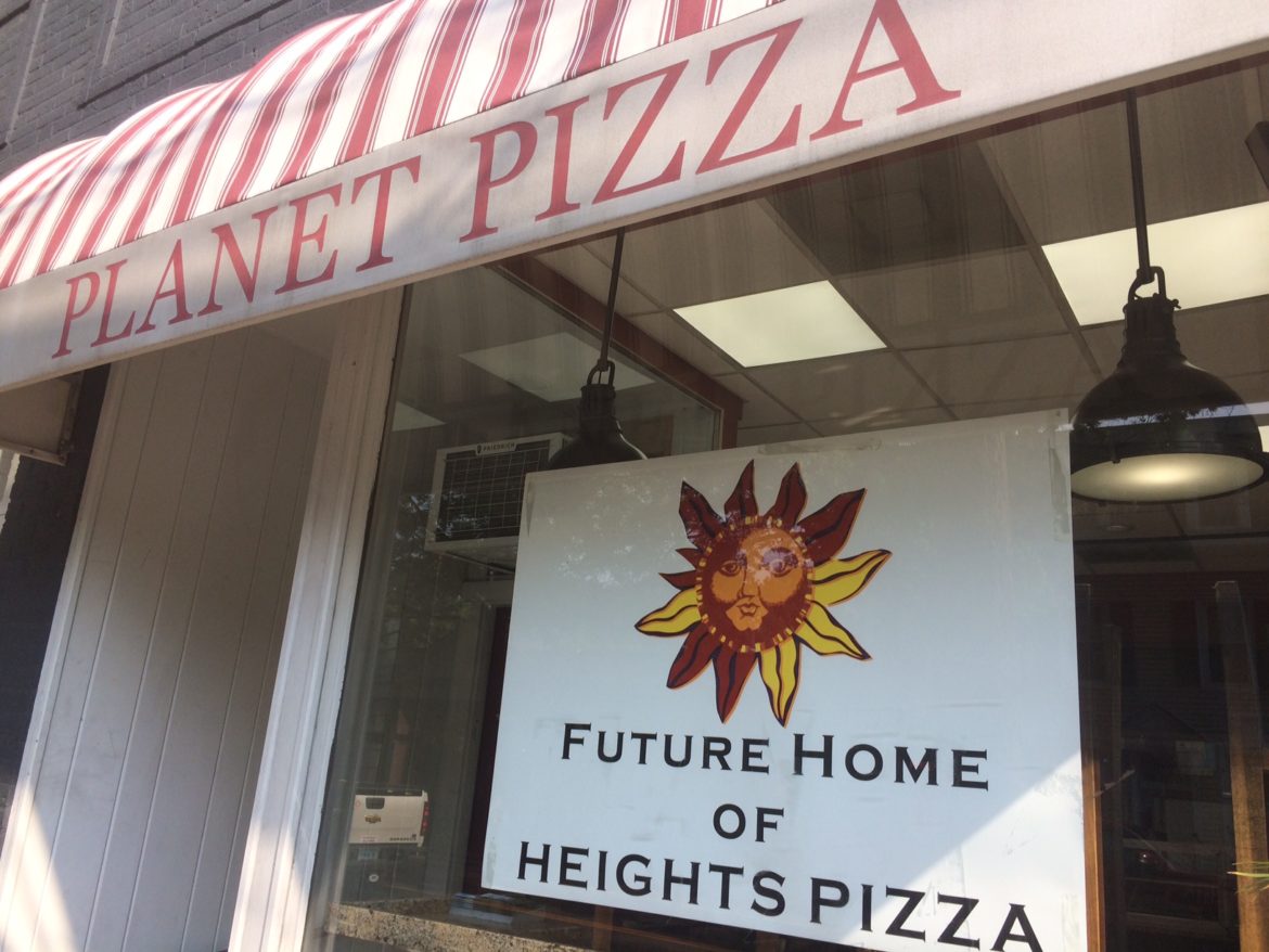 Heights Pizza new location Planet Pizza