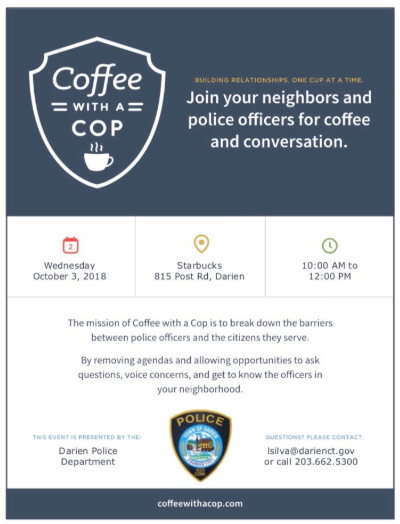 Poster Coffee With a Cop for Oct 3, 2018