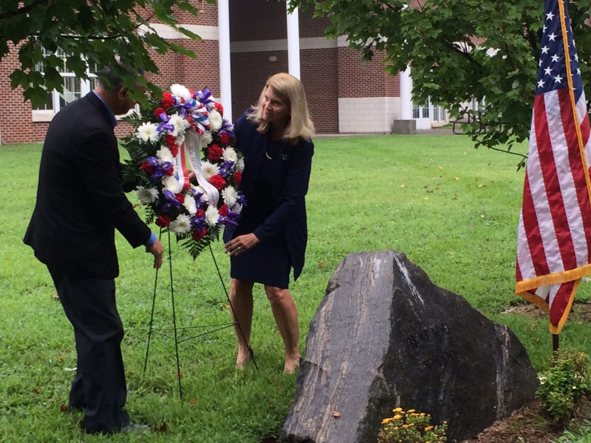Leone Stevenson wreath 9/11 ceremony