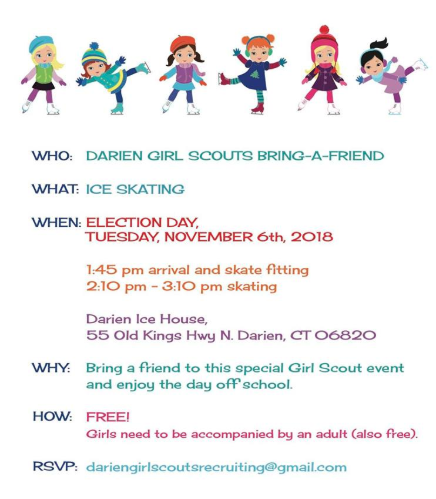 Girl Scouts Bring a Friend Day Nov 2018 Darien Ice House