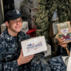 Operation Gratitude care package and soldier