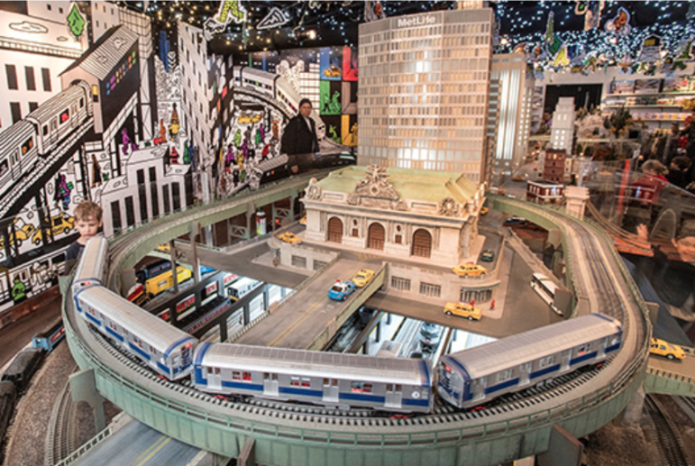 Holiday train show at New York Transit Museum in Grand Central 2018
