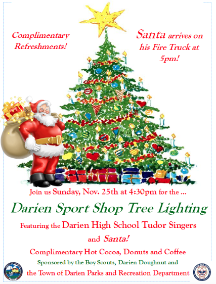 Darien Parks and Rec Tree Lighting Darien Sport Shop 2018