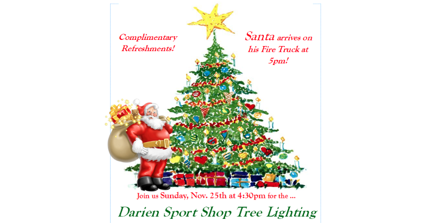 Darien Sport Shop and Darien Parks and Rec Tree Lighting 2018