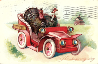 Turkey driving car Thanksgiving