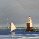 Lighthouse painting by Peter Saverine