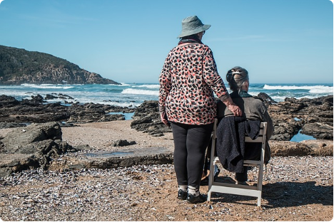 Elderly couple beach Seniors Senior Citizens