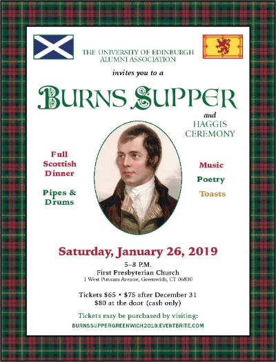 Burns Supper poster from eventbrite