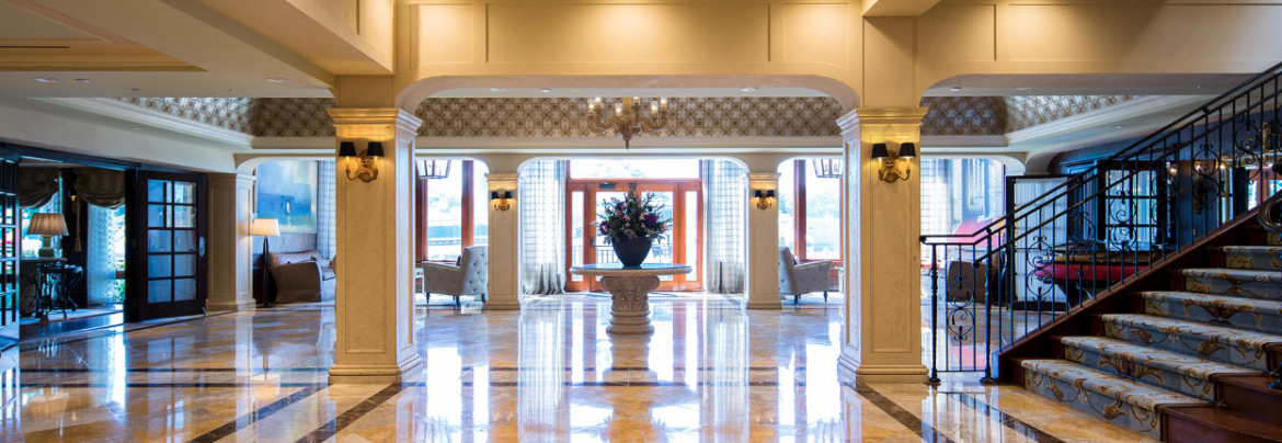Delamar Greenwich Harbor hotel lobby