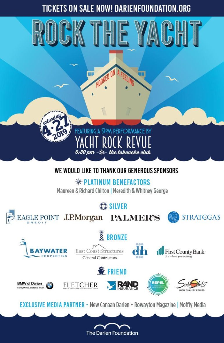 Rock the Yacht Darien Foundation poster 2019