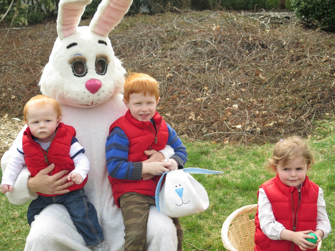 DCA Easter Egg Hunt bunny three kids