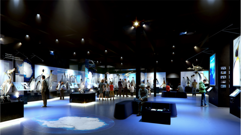 Science gallery rendering Bruce Museum