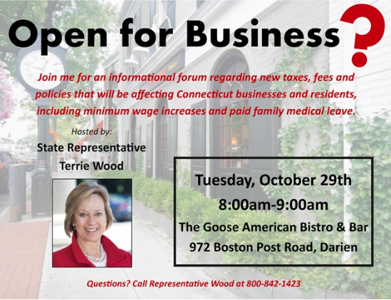 Image for Terrie Wood constituent meeting 10-29-19 about business