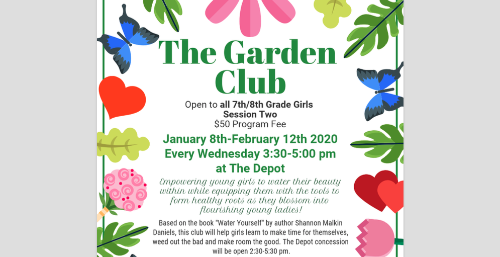 The Garden Club Jan March 2020 poster wide
