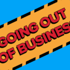 Going Out of Business wide blue generic