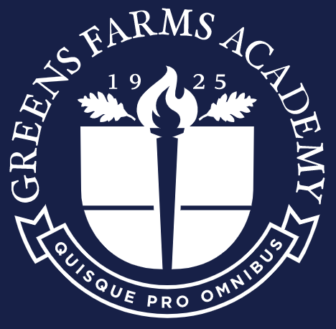 Greens Farms Academy dark blue white logo square thumbnail