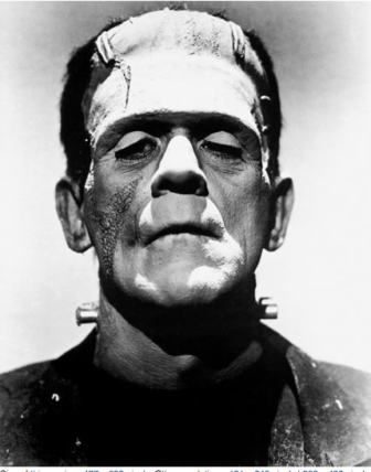 Frankenstein https://commons.wikimedia.org/wiki/File:Frankenstein%27s_monster_(Boris_Karloff).jpg