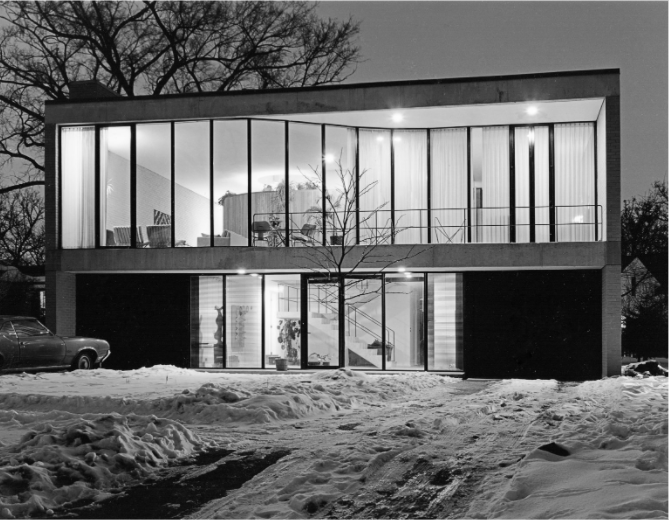 Modernist House in Wintertime