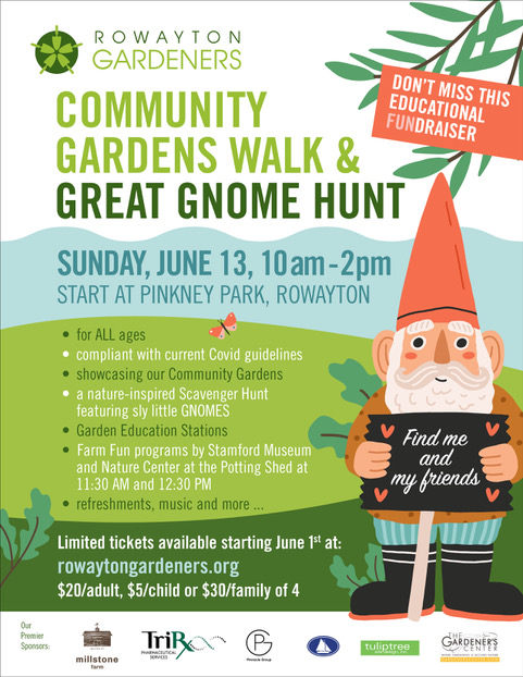 Rowayton Gardeners Club Community Gardens Walk & Great Gnome Hunt