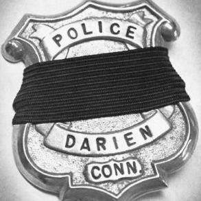 Darien P.D. badge mourning black