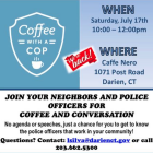 Coffee with a Cop poster 07-17-21